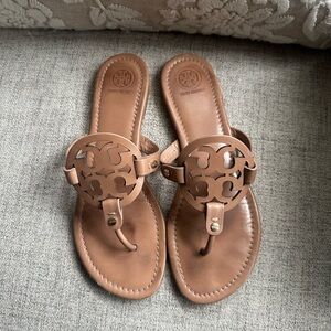 Tory Burch Size 9 Preloved Miller Sandals in Nude/Tan Leather